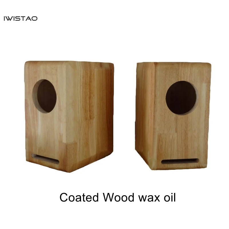 

IWISTAO HIFI 4/5 Inch Full Range Speaker Empty Cabinet 5.4/7.1L 1 Pair Finished Wood Labyrinth Structure Coated for Tube Amp