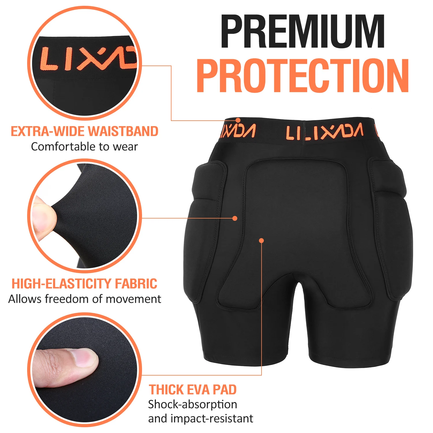Lixada Protective Padded Shorts Hip Butt Tailbone Protection Pad Shorts for Skating Skiing Snowboarding
Lixada Protective Padded Shorts Hip Butt Tailbone Protection Pad Shorts for Skating Skiing Snowboarding