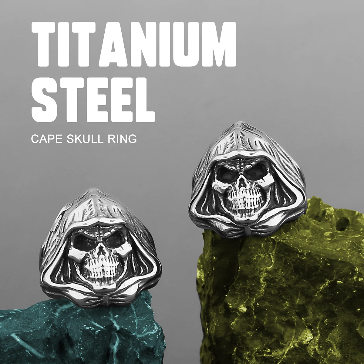 Stainless Steel Gothic Skull Men's Ring Mysterious Tribe Reaper Skull Titanium Steel Ring Jewelry Gift Wholesale
Stainless Steel Gothic Skull Men's Ring Mysterious Tribe Reaper Skull Titanium Steel Ring Jewelry Gift Wholesale