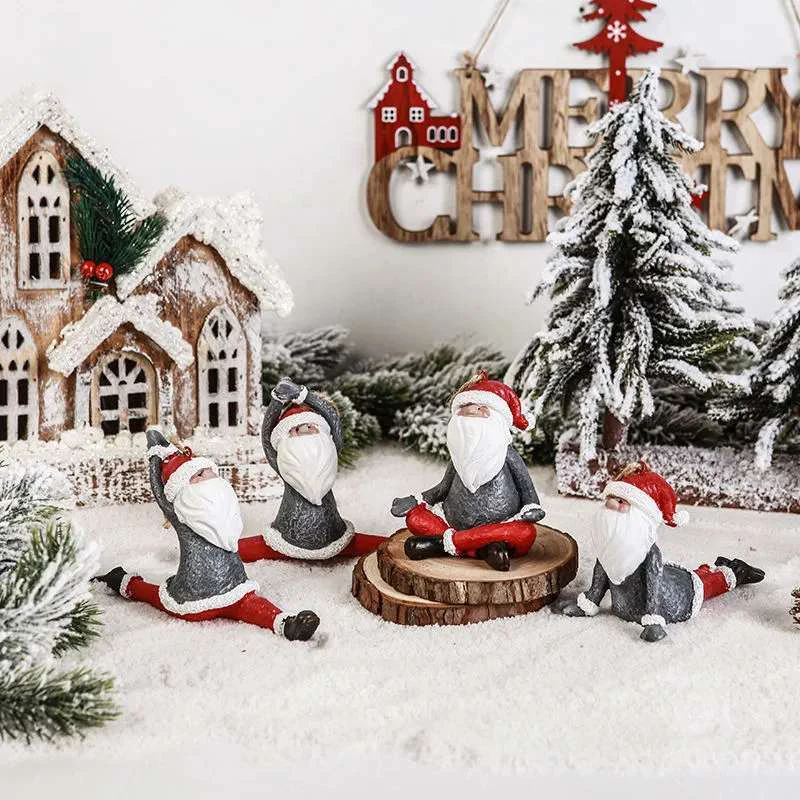 Christmas Lovely Santa Claus Figurines Ornament For Home Decoration Painted Resin Crafts Creative Christmas Ornament For Decor 
Christmas Lovely Santa Claus Figurines Ornament For Home Decoration Painted Resin Crafts Creative Christmas Ornament For Decor
