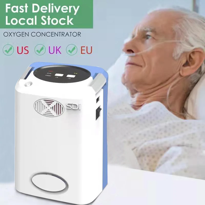 

1-3L/min Oxygen Concentrator Machine Generator Portable Oxygen Making Machine With 5200mah Battery Air Purifier AC 220V/110V