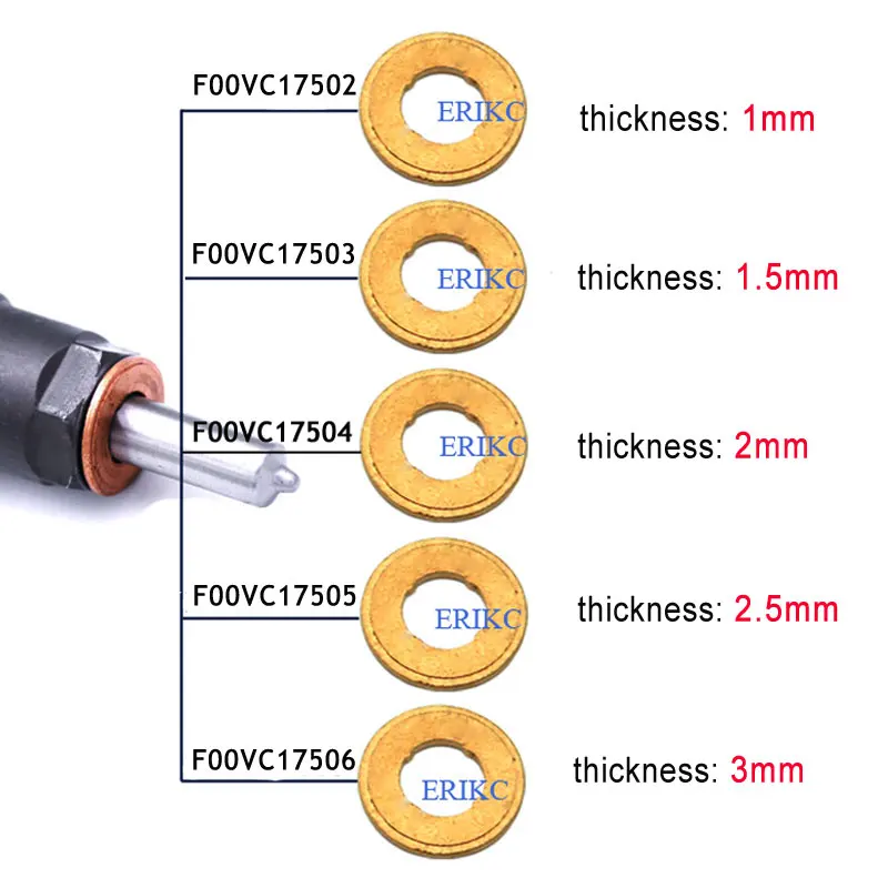 ERIKC Заполнители форсунки для дизельного топлива F00VC17502 F00VC17503, шайбы форсунки F00VC17504 F00VC17505 F00VC17506, 10 шт.
ERIKC Заполнители форсунки для дизельного топлива F00VC17502 F00VC17503, шайбы форсунки F00VC17504 F00VC17505 F00VC17506, 10 шт.