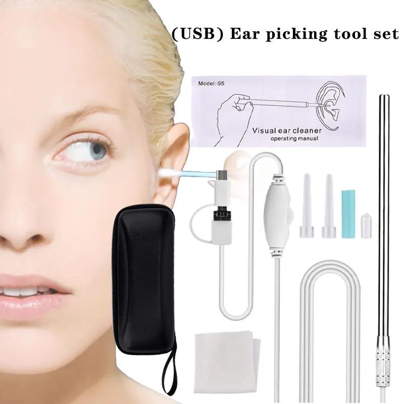 USB 3In1 130W Pixels Children Nose and Throat Home Endoscope LED Light Visual Ear Spoon Ear Picking Tool Set
USB 3In1 130W Pixels Children Nose and Throat Home Endoscope LED Light Visual Ear Spoon Ear Picking Tool Set