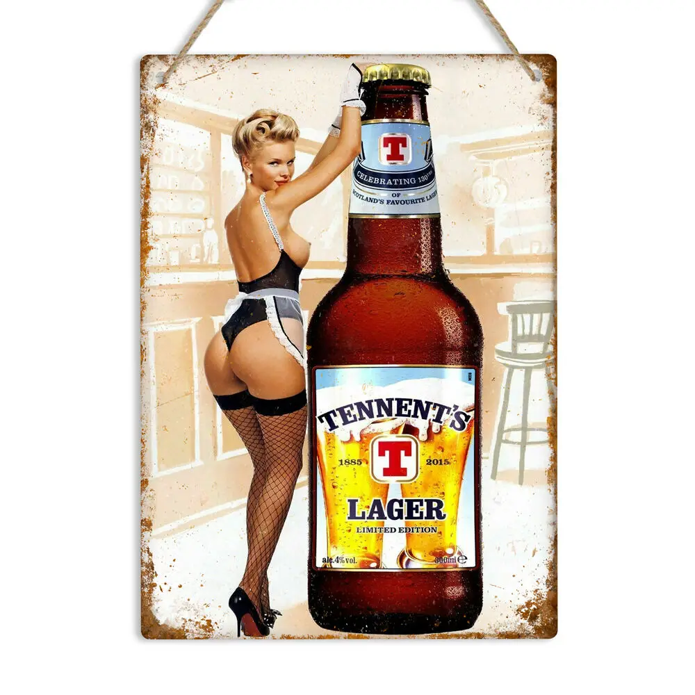 TENNENTS Pin Up chica Vintage Retro de Metal Placa de letrero de estagio hombre cueva Pub Bar Beer
TENNENTS Pin Up chica Vintage Retro de Metal Placa de letrero de estagio hombre cueva Pub Bar Beer