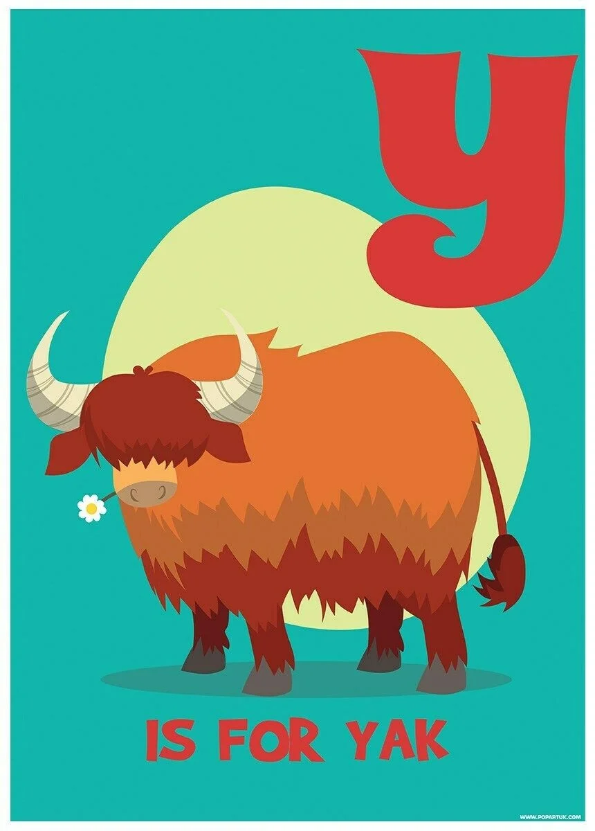 Poster Y Is for Yak -metal Sign 8x12in/home Kitchen Bar Art Retro Wall Decor 
Poster Y Is for Yak -metal Sign 8x12in/home Kitchen Bar Art Retro Wall Decor