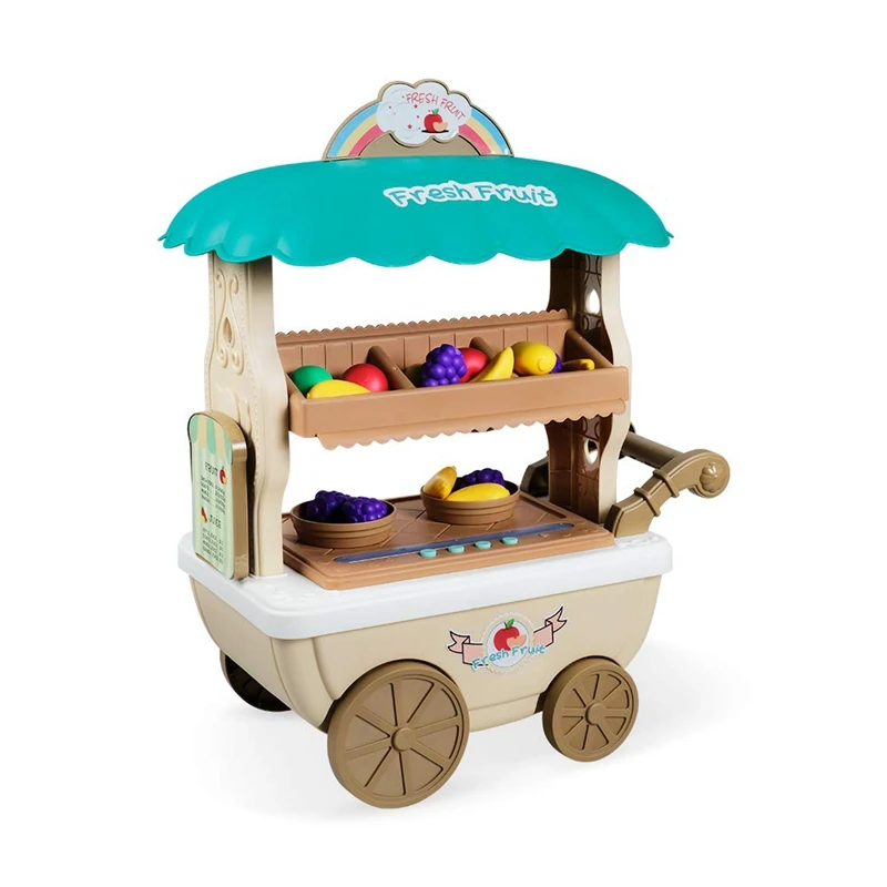 Pretend Play Toy Fruit Set for Kids Toy Mobile Fruit Selling Vehicle Fruit Show Shelf Pretend Toy with Light & Music
Pretend Play Toy Fruit Set for Kids Toy Mobile Fruit Selling Vehicle Fruit Show Shelf Pretend Toy with Light & Music