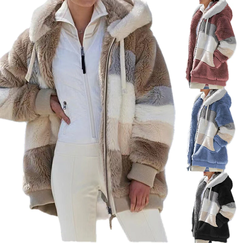 Women coat 2021 new autumn and winter street hipster loose casual warm plush multicolor hooded plus size S-5XL jacket women
Women coat 2021 new autumn and winter street hipster loose casual warm plush multicolor hooded plus size S-5XL jacket women