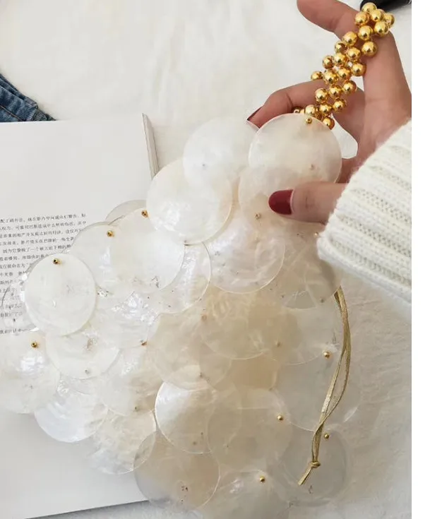 WHITNEY WANG Designer Style 2020 Spring Summer Fashion Streetwear Handmade Beading Sequined bag Women Party Hand Bags | Багаж и сумки