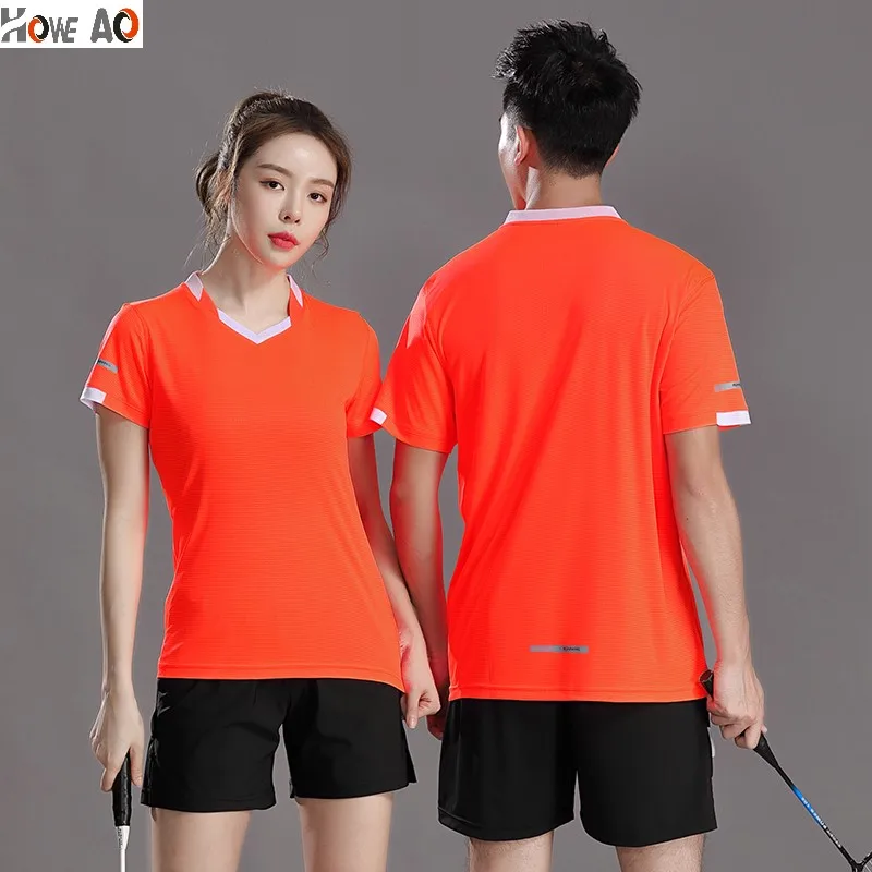 HOWE AO Women/Men Quick Dry Badminton Wear V-neck Table Tennis shirt Training Uniform Tennis Shirts Tracksuits
HOWE AO Women/Men Quick Dry Badminton Wear V-neck Table Tennis shirt Training Uniform Tennis Shirts Tracksuits