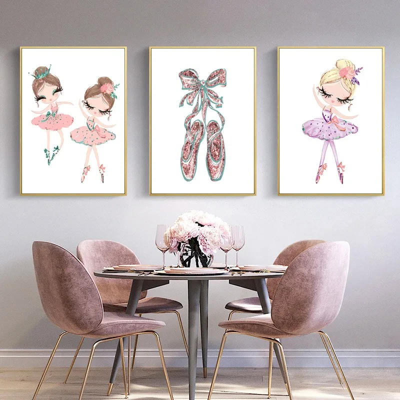 Cute Cartoon Ballet Dancing Girl Picture Home Decor Nordic Canvas Painting Wall Art Poster Print for Girl's Bedroom
Cute Cartoon Ballet Dancing Girl Picture Home Decor Nordic Canvas Painting Wall Art Poster Print for Girl's Bedroom