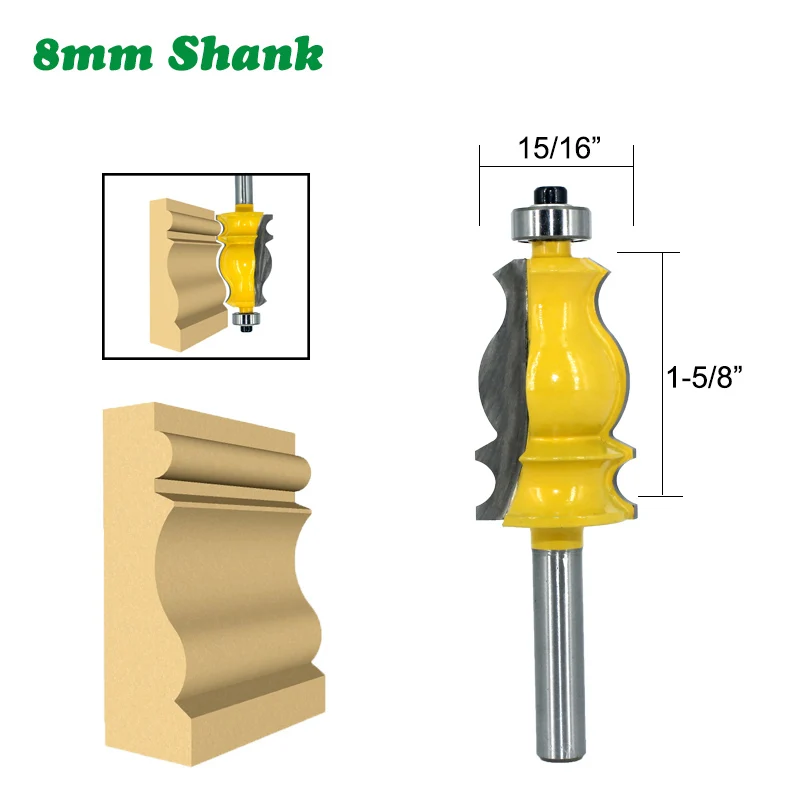 1PC 8MM Shank Milling Cutter Wood Carving Special Architectural Handrail Molding Router Bit Woodworking Cutter Milling for Wood
1PC 8MM Shank Milling Cutter Wood Carving Special Architectural Handrail Molding Router Bit Woodworking Cutter Milling for Wood