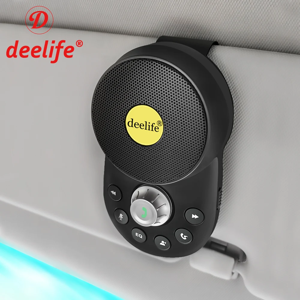 Deelife Handsfree Bluetooth автомобильный комплект динамик телефон для авто Солнцезащитный