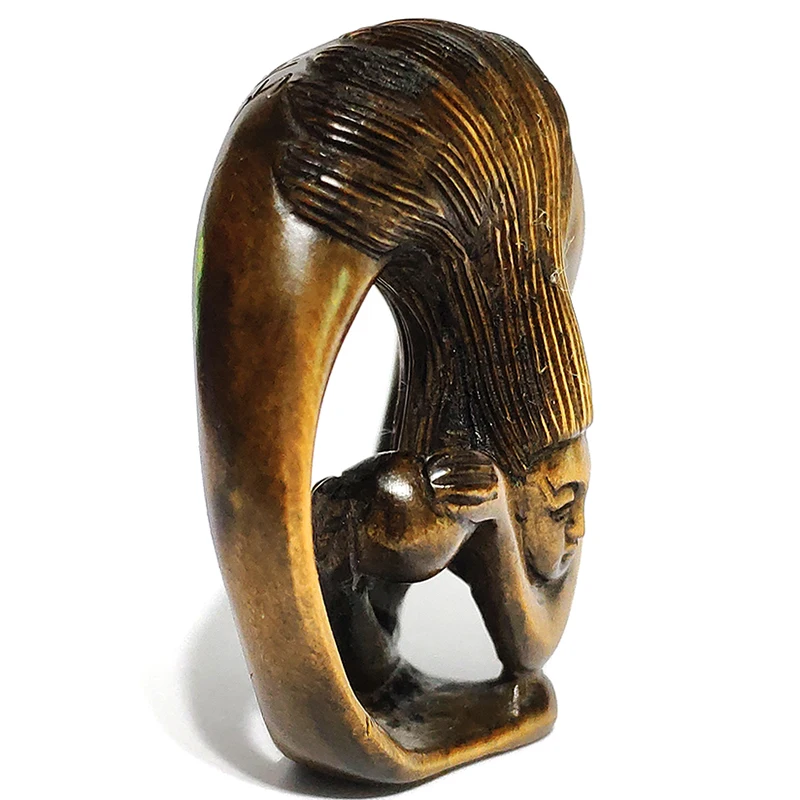 Y6533 - 2" Hand Carved Boxwood Netsuke Carving Home Decor : Mermaid Girl Satue 
Y6533 - 2" Hand Carved Boxwood Netsuke Carving Home Decor : Mermaid Girl Satue