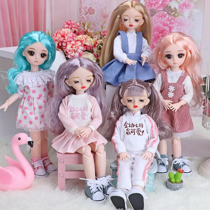 30cm BJD Doll Girl Cute Dress 15 Movable Jointed Dolls Princess Toys Fahion Dress Beauty BJD Hair DIY Toy Gift For Girls
30cm BJD Doll Girl Cute Dress 15 Movable Jointed Dolls Princess Toys Fahion Dress Beauty BJD Hair DIY Toy Gift For Girls