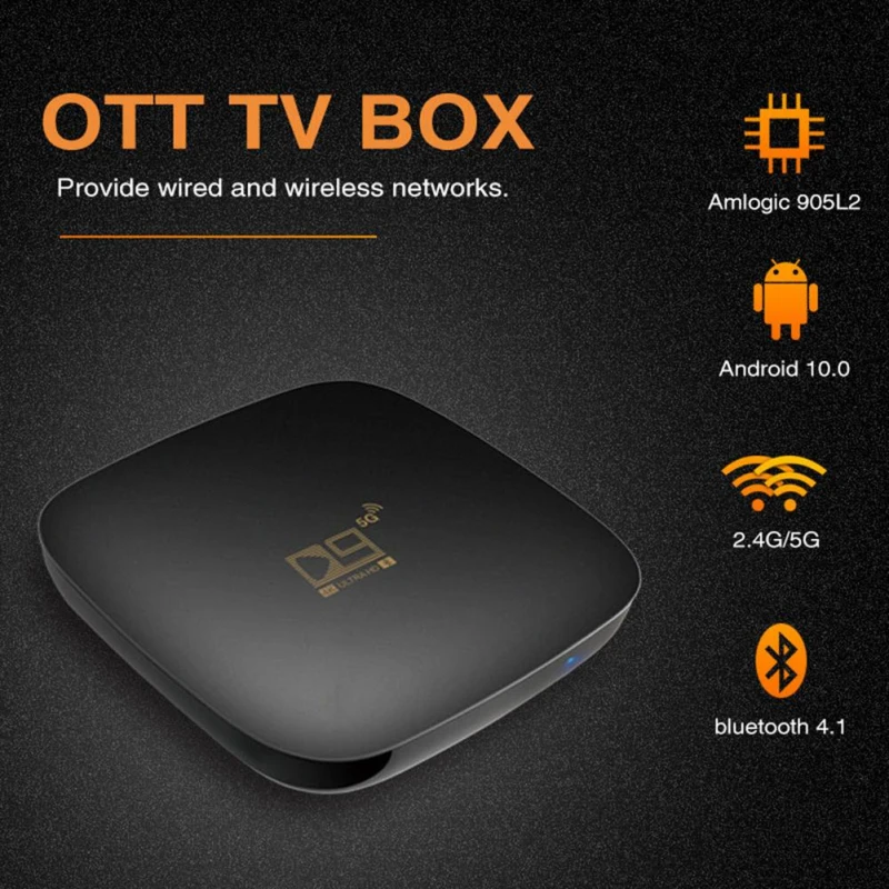 Android 10.0 Fast Smart TV BOX 2.4G 5GWIFI 4K WiFi Set-Top TV Box Quad Core ARM Cortex A53 Set Top Box
Android 10.0 Fast Smart TV BOX 2.4G 5GWIFI 4K WiFi Set-Top TV Box Quad Core ARM Cortex A53 Set Top Box