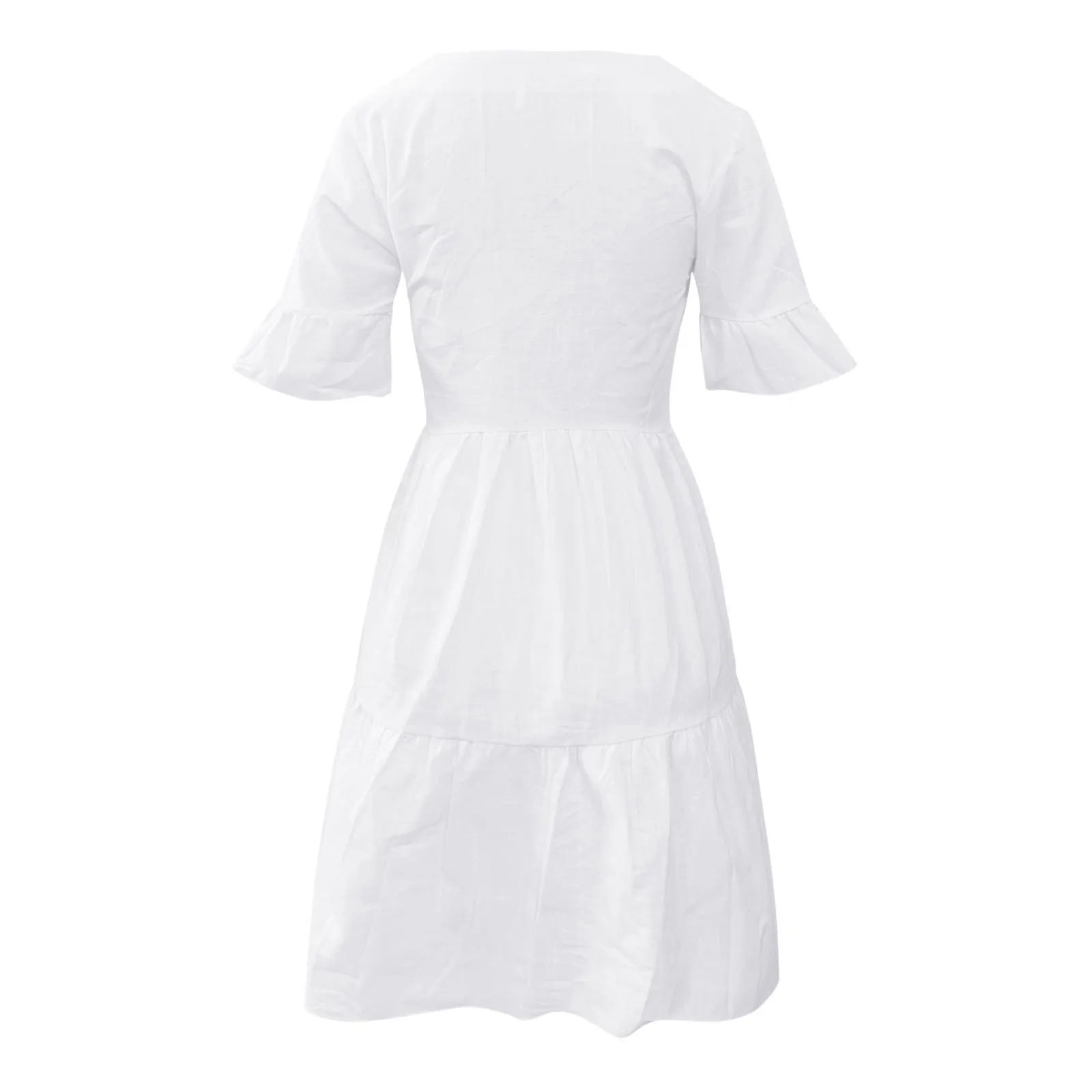 Women Summer Dress Elegent V-neck Fashion Cascading Ruffle Sleeve Solid Mini Skirt Pocket Dress Streetwear Casual Vestidos
Women Summer Dress Elegent V-neck Fashion Cascading Ruffle Sleeve Solid Mini Skirt Pocket Dress Streetwear Casual Vestidos