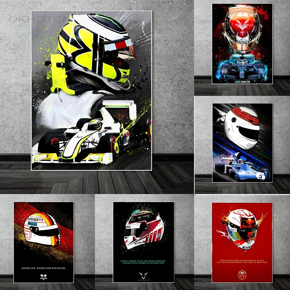 Fashion Racing Car New F1 Helmets Posters and Prints Star Ayrton Senna Wall Art Print Pictures Living Room Decor Canvas Painting
Fashion Racing Car New F1 Helmets Posters and Prints Star Ayrton Senna Wall Art Print Pictures Living Room Decor Canvas Painting