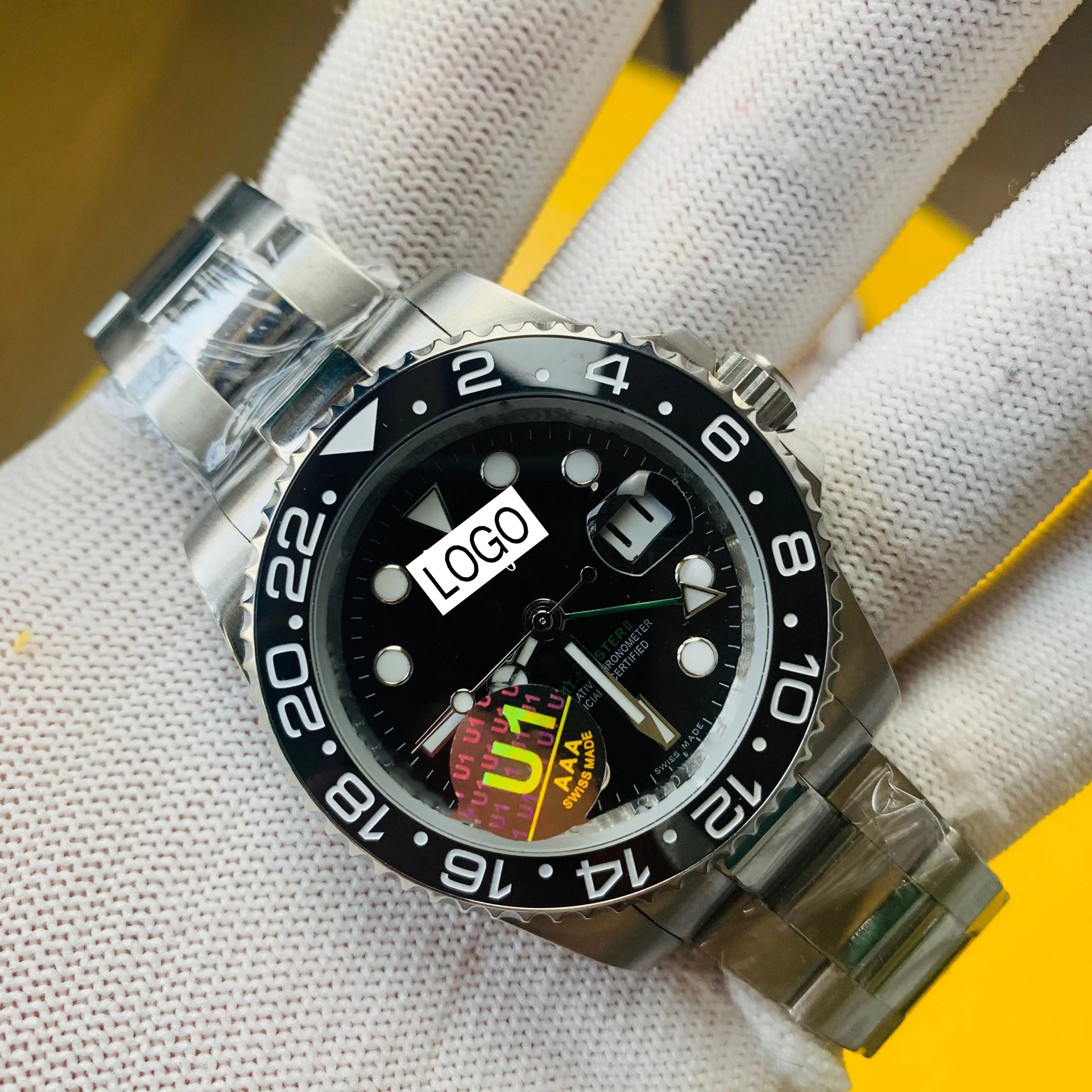 Designer Watch GMT Watch Men's Automatic Black Ceramic Bezel Sapphire Glass Jubilee Bracelet Sweep Sports AAA Watch
Designer Watch GMT Watch Men's Automatic Black Ceramic Bezel Sapphire Glass Jubilee Bracelet Sweep Sports AAA Watch