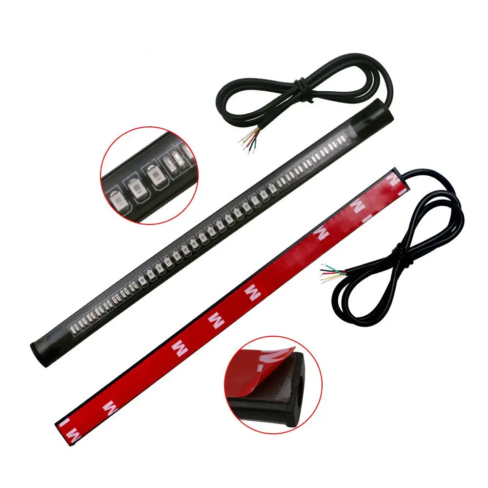 Flexible 48 LED Motorcycle Light Bar Strip Tail Turn Signal Tail Rear Brake Stop Bulb Lamp Brake Light 2835 3014 SMD Dual Color
Flexible 48 LED Motorcycle Light Bar Strip Tail Turn Signal Tail Rear Brake Stop Bulb Lamp Brake Light 2835 3014 SMD Dual Color