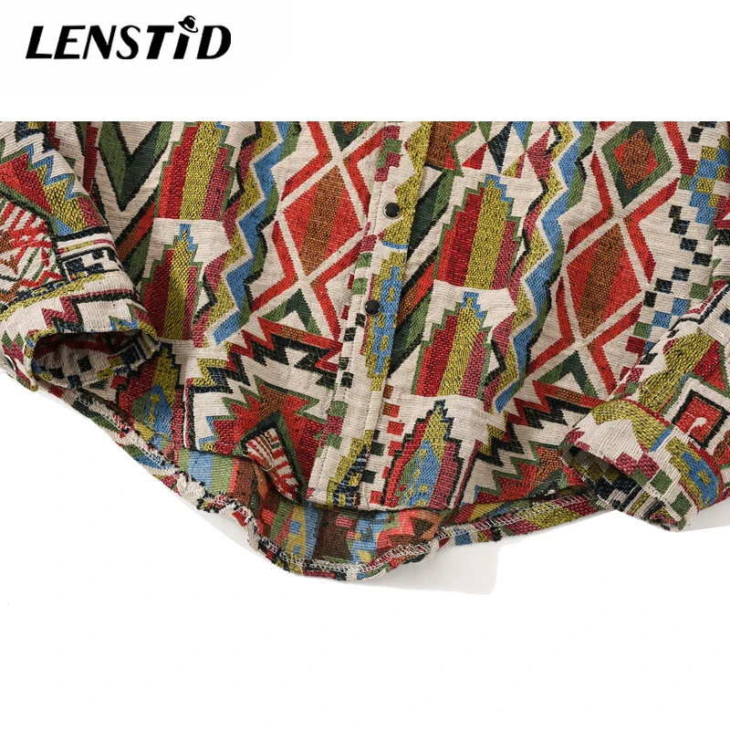 LENSTID Men Hip Hop Long Sleeve Knitted Shirt National Style Geometric Pattern Harajuku Streetwear Vintage Casual Loose Shirts
LENSTID Men Hip Hop Long Sleeve Knitted Shirt National Style Geometric Pattern Harajuku Streetwear Vintage Casual Loose Shirts