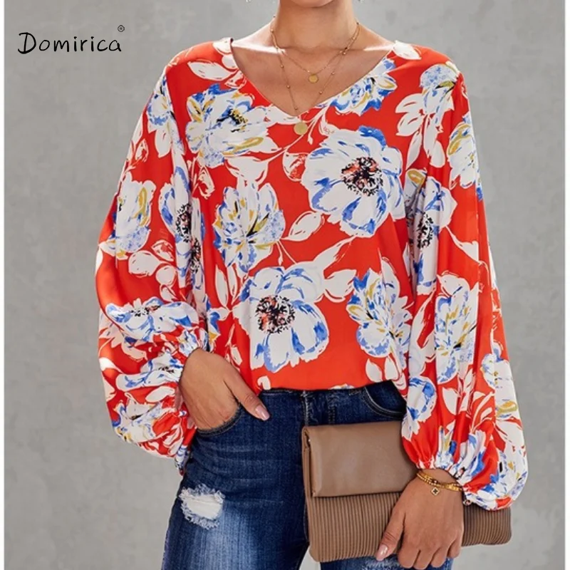 Red T-shirt Female Oversized Plant Flower Print V-neck Lantern Long-sleeved Plus Size Women's Clothing Casual Woman Tshirts
Red T-shirt Female Oversized Plant Flower Print V-neck Lantern Long-sleeved Plus Size Women's Clothing Casual Woman Tshirts