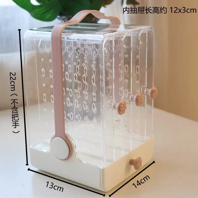 Portable Earrings Ring Display Stand Shelf Dustproof Acrylic Jewelry Storage Box Drawer Women Necklace Bracelet Organizer Case
Portable Earrings Ring Display Stand Shelf Dustproof Acrylic Jewelry Storage Box Drawer Women Necklace Bracelet Organizer Case