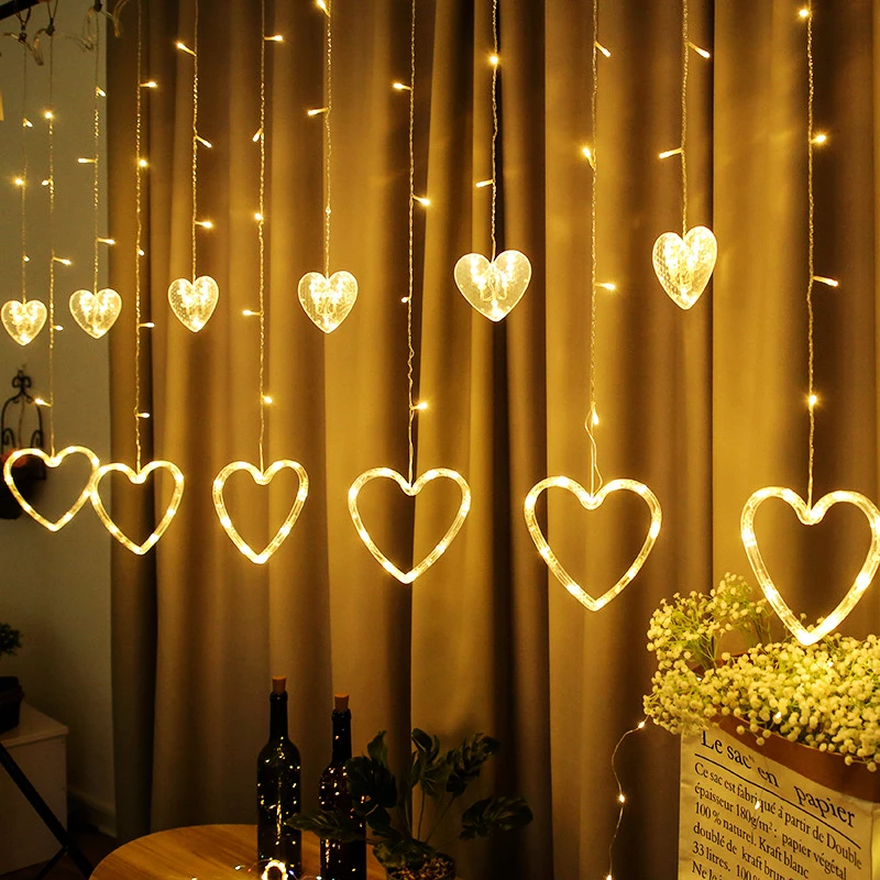 2.5 M Festival Led Lights Star Heart Shape Curtain Icicle String Lights Droop 220V Garden Street Outdoor Home Decoration
2.5 M Festival Led Lights Star Heart Shape Curtain Icicle String Lights Droop 220V Garden Street Outdoor Home Decoration