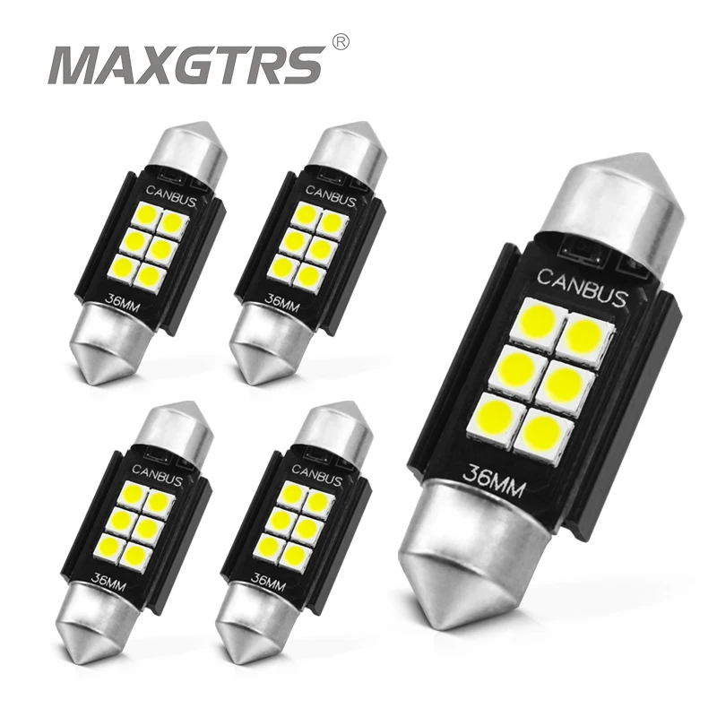 Лампа для чтения 5X 31 36 39 41 мм C5W 3030 LED 6SMD автомобисветильник купольная гирлянда