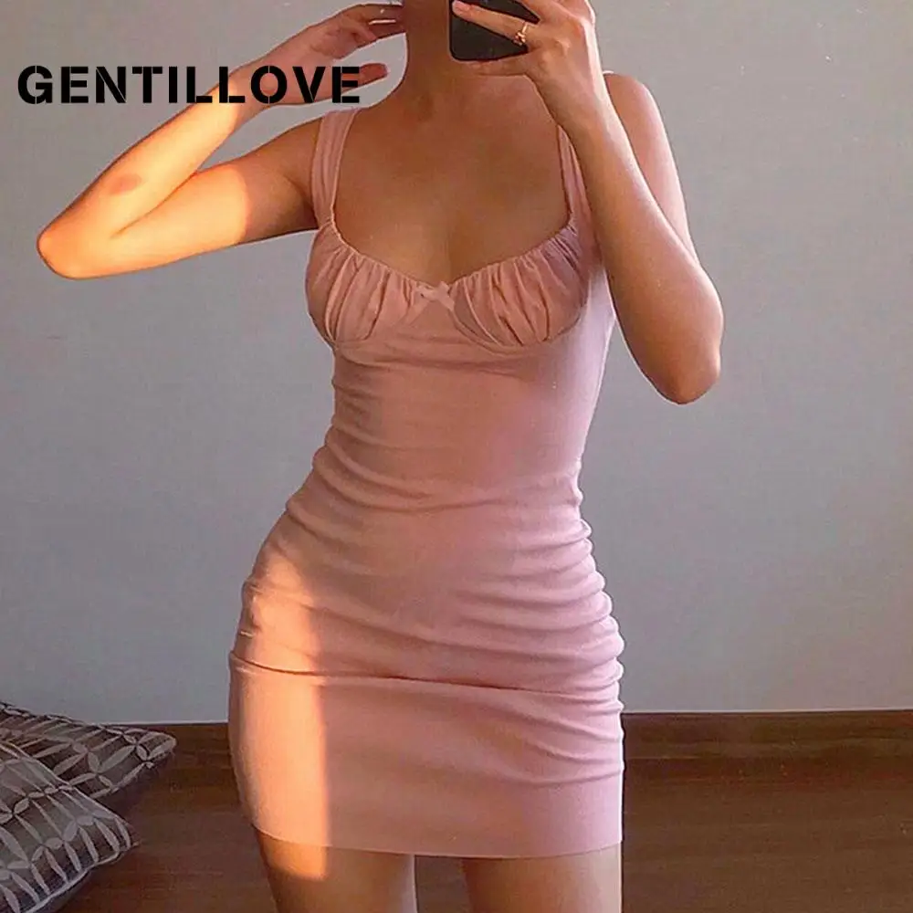 Gentillove 2021 Женская летняя обувь Y2K однотонная уличная элегантные узкие без рукавов с пикантным бантиком Плиссированное мини-платье с v-образн...
Gentillove 2021 Женская летняя обувь Y2K однотонная уличная элегантные узкие без рукавов с пикантным бантиком Плиссированное мини-платье с v-образн...
