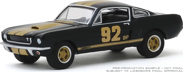 GreenLight 1:64 1966 Shelby Mustang GT350 92 черные игрушечные автомобили из сплава металлические