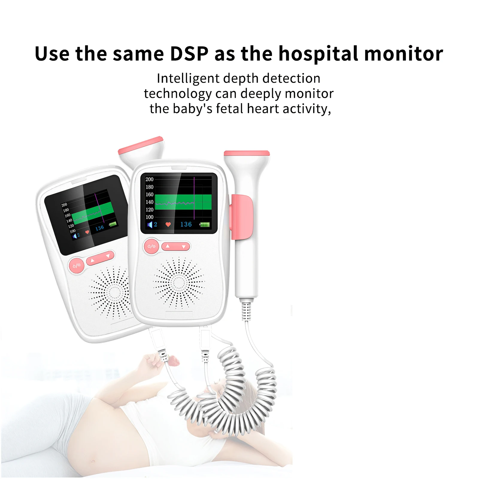 Infant Heartbeat Detector Pregnant women Fetal Meter Household Monitoring Heartbeat Sound Monitor Health Doppler Fetal Detector
Infant Heartbeat Detector Pregnant women Fetal Meter Household Monitoring Heartbeat Sound Monitor Health Doppler Fetal Detector