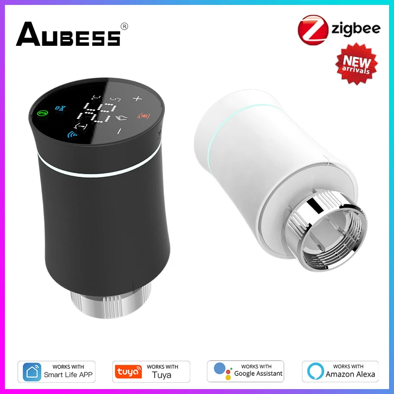 Aubess Tuya ZigBee3.0 Smart Thermostat Radiator Actuator Valve Smart Programmable TRV Temperature Controller Via Alexa Google
Aubess Tuya ZigBee3.0 Smart Thermostat Radiator Actuator Valve Smart Programmable TRV Temperature Controller Via Alexa Google