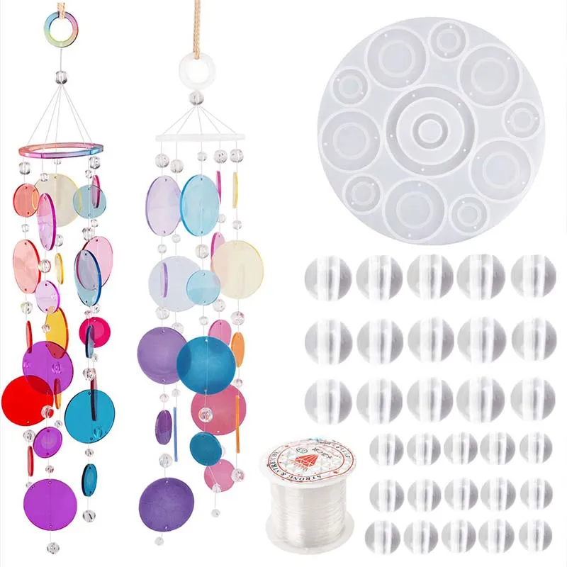 Wind Chimes Silicone Mould Hanging Ornaments Epoxy Resin Mold DIY Crafts Jewelry Home Outdoor Decorations Casting Tool Handmade
Wind Chimes Silicone Mould Hanging Ornaments Epoxy Resin Mold DIY Crafts Jewelry Home Outdoor Decorations Casting Tool Handmade
