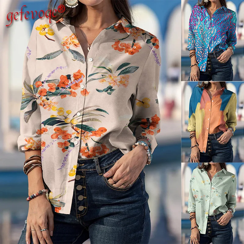 Autumn New Flower Print Long Sleeve Blouses Elegant Office Lady Button Shirts All-match Casual Chiffon Blouses Women's Clothing
Autumn New Flower Print Long Sleeve Blouses Elegant Office Lady Button Shirts All-match Casual Chiffon Blouses Women's Clothing