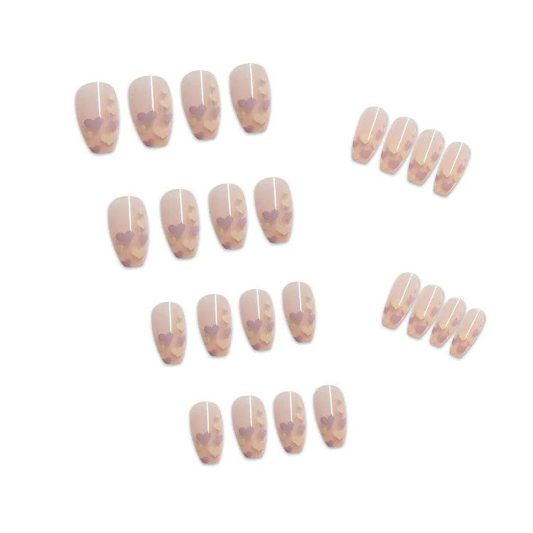 24pcs Love Heart Shaped Nail Patch Glue Type Fashion Manicure Patch False Nails Save Time Gifts for Girls AUG889 
24pcs Love Heart Shaped Nail Patch Glue Type Fashion Manicure Patch False Nails Save Time Gifts for Girls AUG889