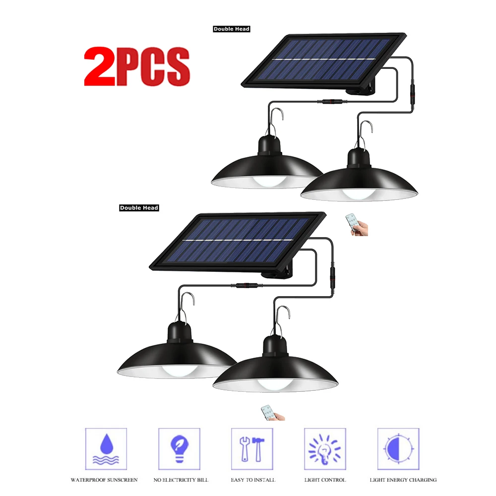 remote 30 led 2 head Retro Lampshade Solar Pendant Chandelier solar Light Outdoor Lamp Waterproof Wall Street Garden light Emerg
remote 30 led 2 head Retro Lampshade Solar Pendant Chandelier solar Light Outdoor Lamp Waterproof Wall Street Garden light Emerg