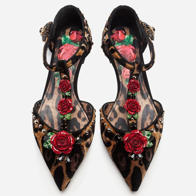 2019 Leopard Sandals Women Pointed Toe Rhinestone Flower T-strap High heel Shoes Woman Fashion Gladiator Sandals
2019 Leopard Sandals Women Pointed Toe Rhinestone Flower T-strap High heel Shoes Woman Fashion Gladiator Sandals