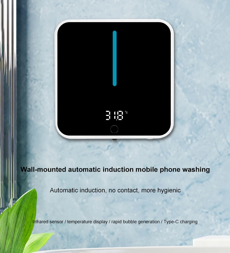 Wall Mounted Foam Washing Household Charging Automatic Induction Hand Wash Machine Liquid Soap Dispensers Shampoo Container
Wall Mounted Foam Washing Household Charging Automatic Induction Hand Wash Machine Liquid Soap Dispensers Shampoo Container