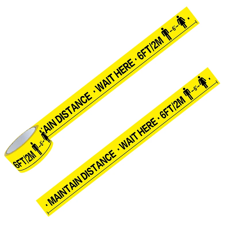 Social Distancing Floor Sign Maintain 6 FT Distance 108 FT Long Floor Sign Sticker Tape AS99
Social Distancing Floor Sign Maintain 6 FT Distance 108 FT Long Floor Sign Sticker Tape AS99