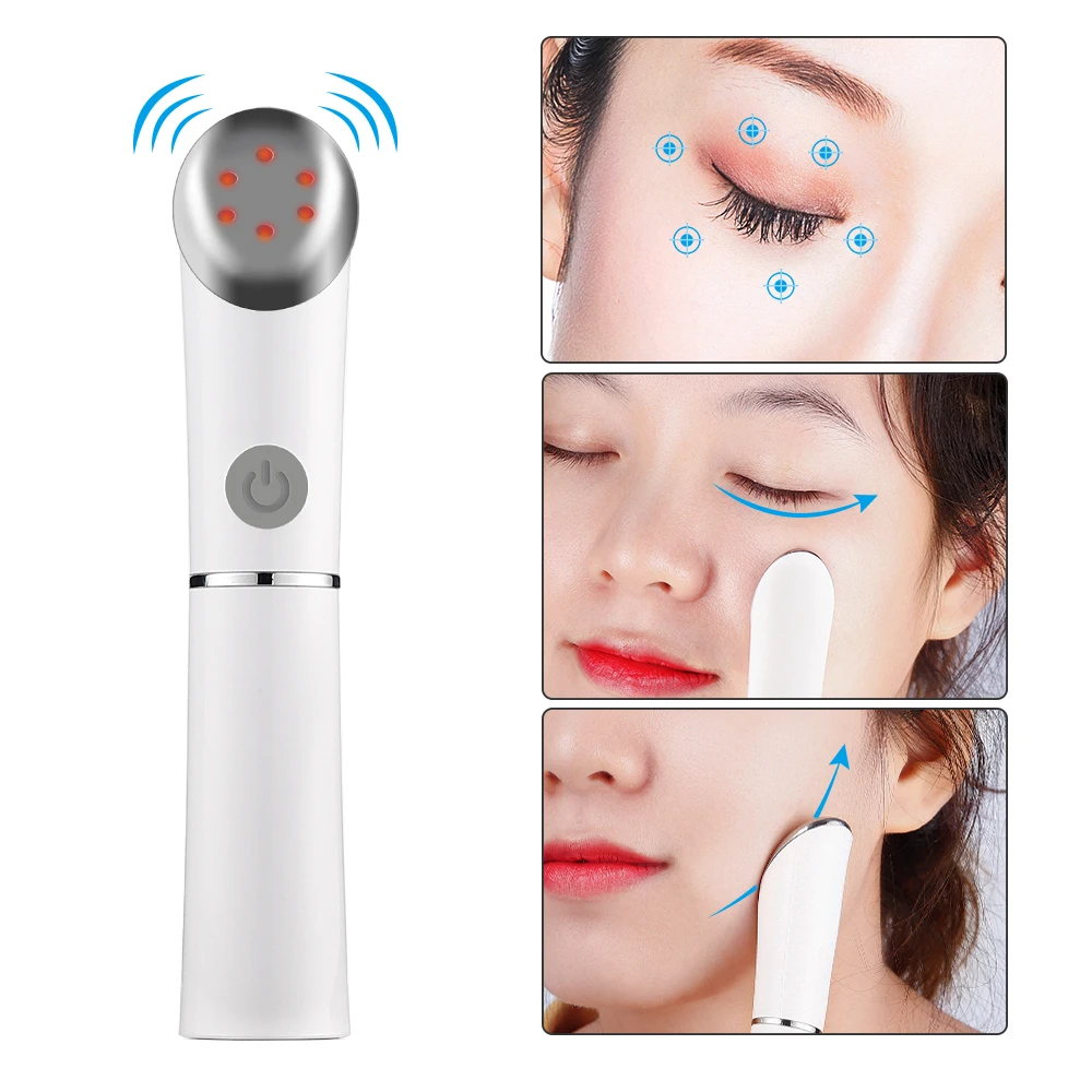 Mini Electric Vibration Eye Face Massager Anti-Ageing Wrinkle Dark Circle Removal Pen Red Light Photon Therapy Beauty Care Pen
Mini Electric Vibration Eye Face Massager Anti-Ageing Wrinkle Dark Circle Removal Pen Red Light Photon Therapy Beauty Care Pen