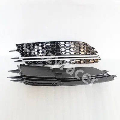 RS6 Style Black Front Fog Light Cover Grill Trim For Audi A6 C7 2012-2015 
RS6 Style Black Front Fog Light Cover Grill Trim For Audi A6 C7 2012-2015