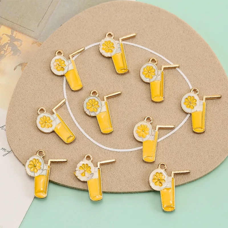 10pcs/lot Orange Fruit Juice Drink Cup Enamel Charms Pendants DIY Necklace Keychain For Jewelry Making Accessories
10pcs/lot Orange Fruit Juice Drink Cup Enamel Charms Pendants DIY Necklace Keychain For Jewelry Making Accessories