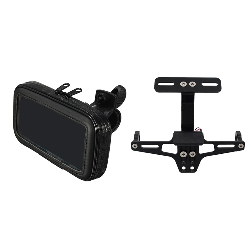Adjustable Angle Aluminum Alloy License Number Plate Frame Holder & Motorcycle Bike Handlebar 5.5 Inch Waterproof Bag
Adjustable Angle Aluminum Alloy License Number Plate Frame Holder & Motorcycle Bike Handlebar 5.5 Inch Waterproof Bag