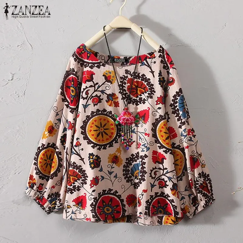 Vintage Printed Tops Women's Autumn Blouses ZANZEA 2022 Casual Long Sleeve Blusas Female Floral O Neck Tunic Oversized Chemise
Vintage Printed Tops Women's Autumn Blouses ZANZEA 2022 Casual Long Sleeve Blusas Female Floral O Neck Tunic Oversized Chemise