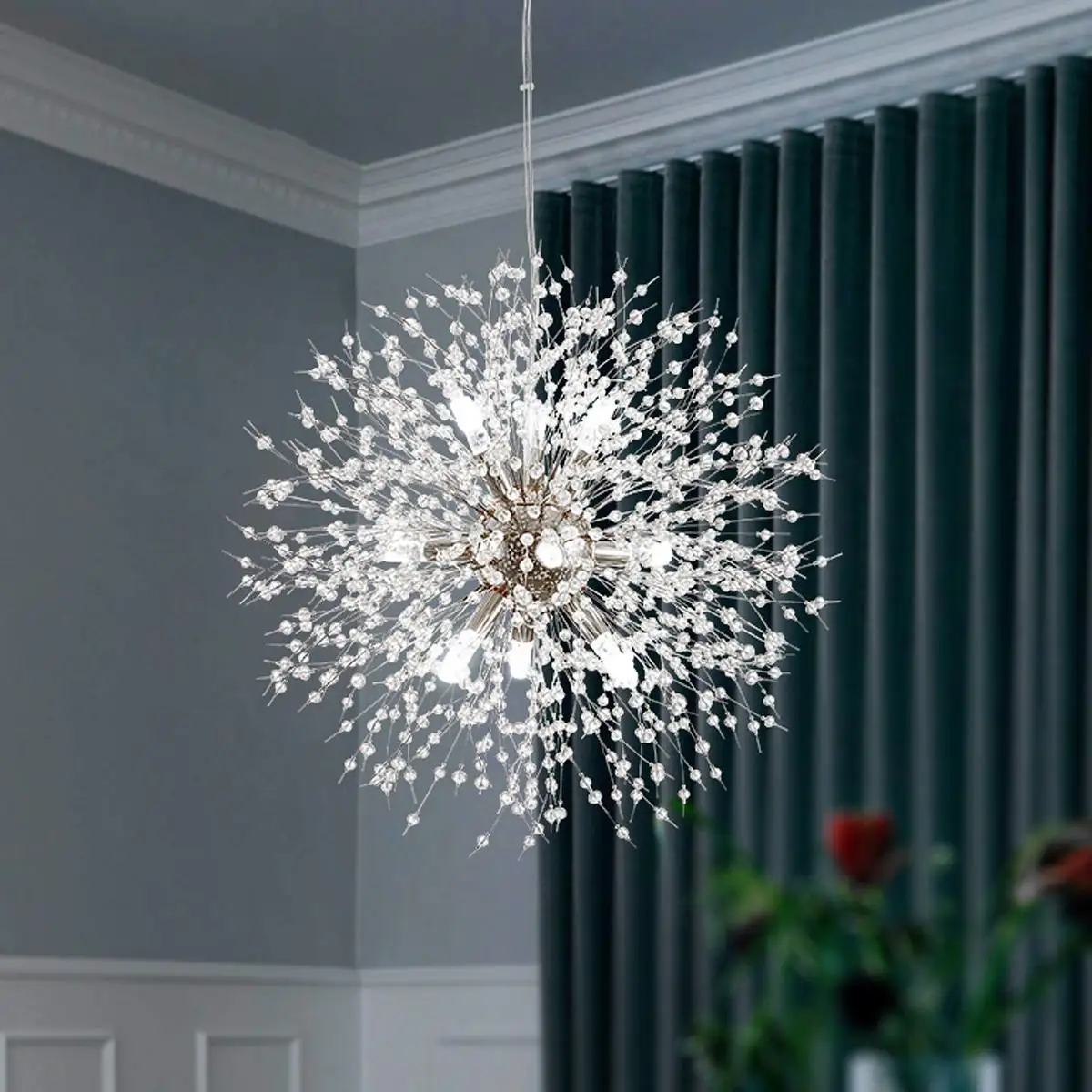 60cm Modern Dandelion Crystal Chandelier Light LED Nordic Pendant Hanging Lamp Ceiling Lights For Bedroom Living Room Home Decor
60cm Modern Dandelion Crystal Chandelier Light LED Nordic Pendant Hanging Lamp Ceiling Lights For Bedroom Living Room Home Decor
