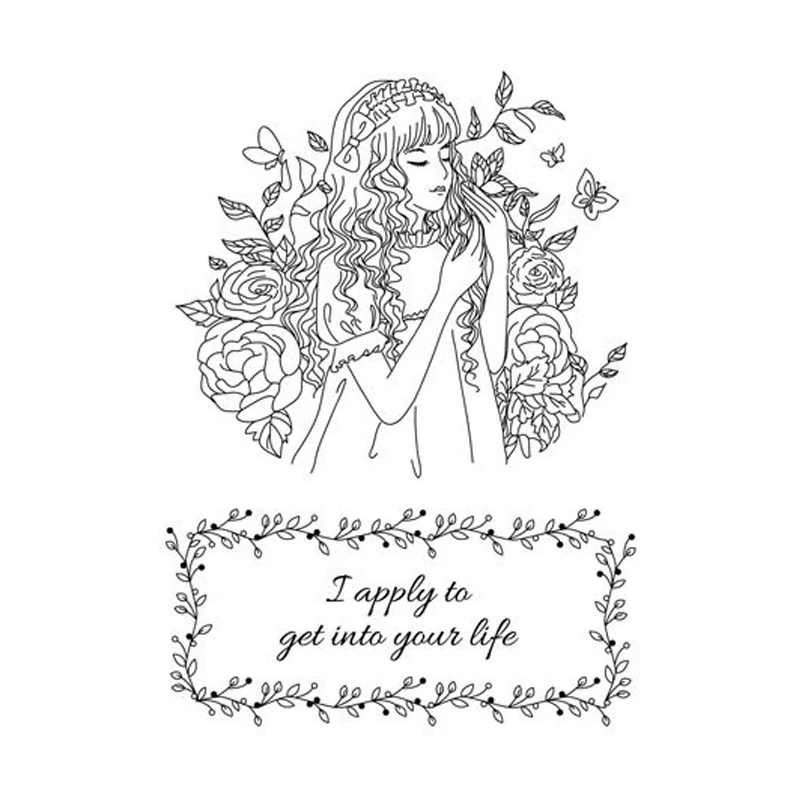 Girl Flowers Clear Stamps for DIY Scrapbooking Card Transparent Stamps Making Photo Album Crafts Silicon Decorative New Stamps
Girl Flowers Clear Stamps for DIY Scrapbooking Card Transparent Stamps Making Photo Album Crafts Silicon Decorative New Stamps