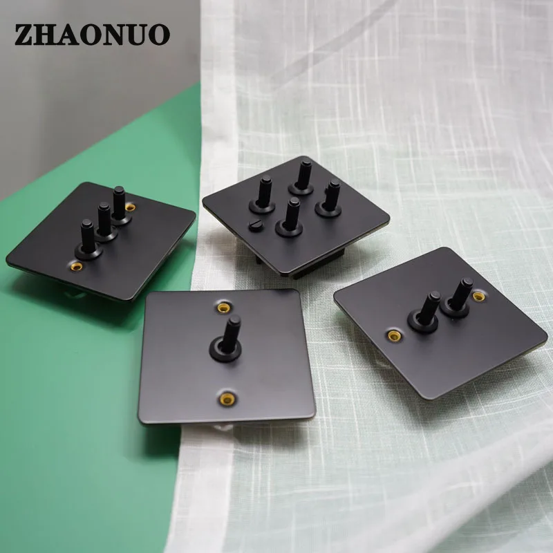 86 Type Wall Light Switch 1-4 Gang 2 Way Black Stainless Steel Panel Toggle Switch Wall EU Socket
86 Type Wall Light Switch 1-4 Gang 2 Way Black Stainless Steel Panel Toggle Switch Wall EU Socket