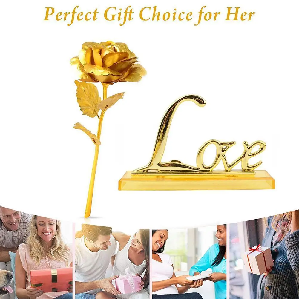 1pc Gold Foil Rose Flower Tanabata Gift Golden Rose Wedding Flower Party Anniversary Day Valentine's Gift V4P3
1pc Gold Foil Rose Flower Tanabata Gift Golden Rose Wedding Flower Party Anniversary Day Valentine's Gift V4P3