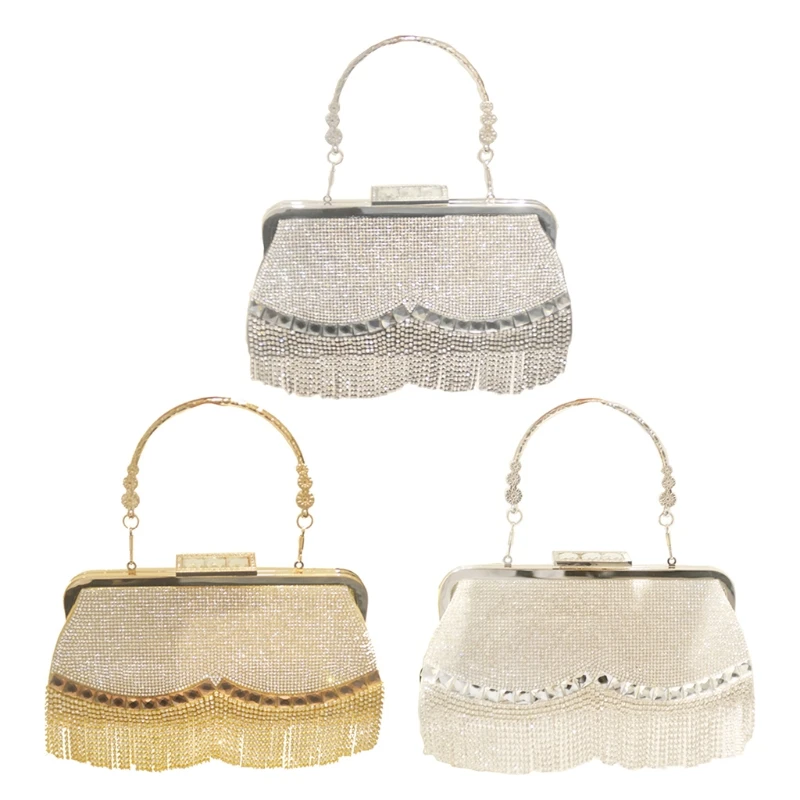Tassel Hand Banquet Bag Luxury Designer Rhinestone Beaded Tassel Evening Bag L41B
Tassel Hand Banquet Bag Luxury Designer Rhinestone Beaded Tassel Evening Bag L41B