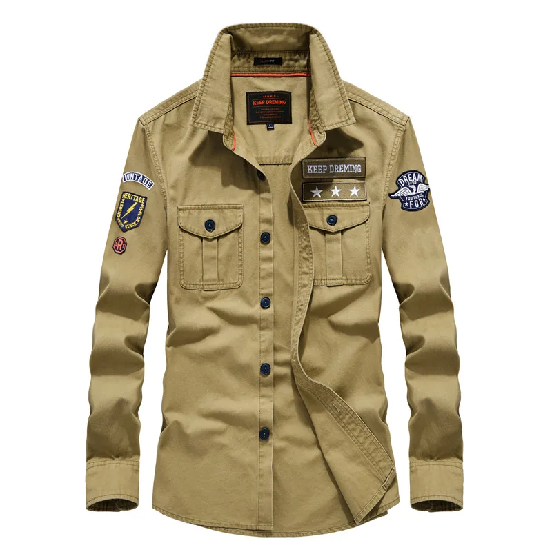 Men's High Quality Pure Cotton Tactical Cargo Work Shirt Long Sleeve Military Style Button Down Shirts Tops M-3XL
Men's High Quality Pure Cotton Tactical Cargo Work Shirt Long Sleeve Military Style Button Down Shirts Tops M-3XL